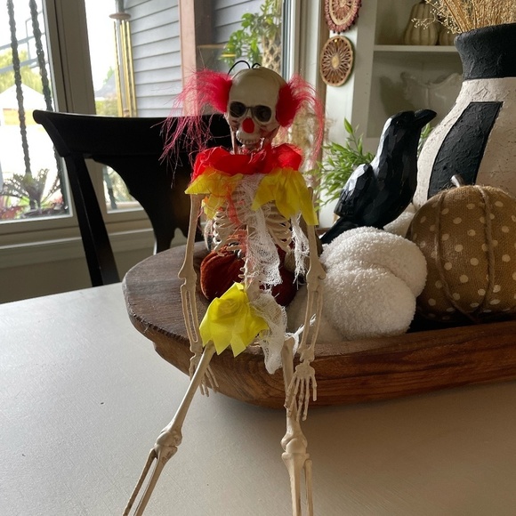 HALLOWEEN CREEPY CLOWN SKELETON - Picture 4 of 8